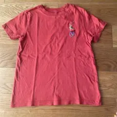 Polo Ralph Lauren Tシャツ 130 赤　刺繍ビッグポロ　ラルフ