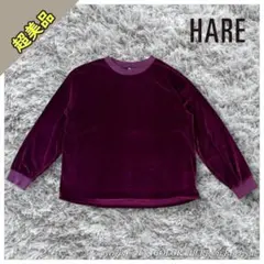 ✨好感度No.1◎【HARE】メンズ ベロア カットソー トレーナー 極美品