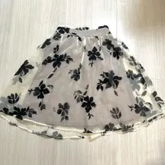 新品未使用】blugirlブルーガールレオパード柄シルクシフォンスカート