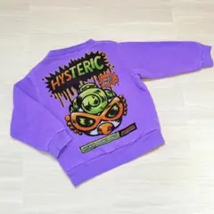 ヒステリックミニ «90» BIGロゴ 長袖トレーナー パープル　ハロウィン