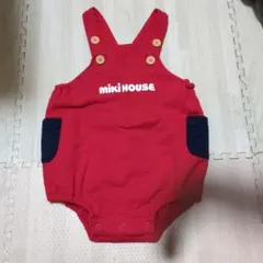 ミキハウスMIKI HOUSE 赤 ロンパース 80-90cm