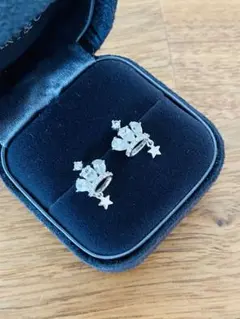 ピアス　パール　キュービック