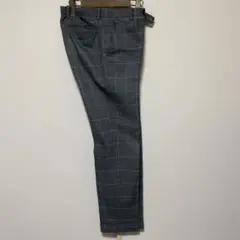 THE SUIT COMPANY グレーウィンドウペン スリムフィットスラックス