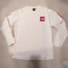 THE NORTH FACE カットソー L ホワイト　ロンT　バックプリント