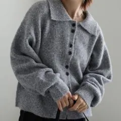 ポロニット　ポロカーディガン　セレクトモカ