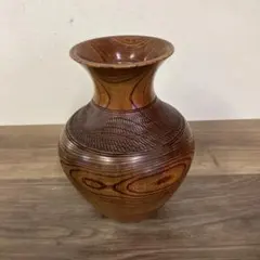D壁 山中漆器 木製花瓶 欅 쇼와 레트로 ビンテージ アンティーク 古道具