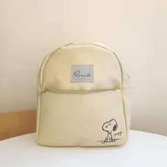 スヌーピーPVCミニリュックサック 新品未使用タグ付き ベージュ PEANUTS