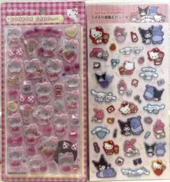【正規品】ボンボンドロップシール♡キティちゃん♡ラメ入り樹脂もりシール♡サンリオ