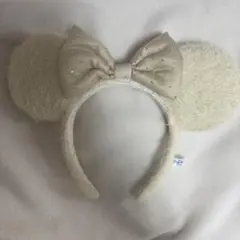 ミニーマウス風カチューシャ（クリーム色）