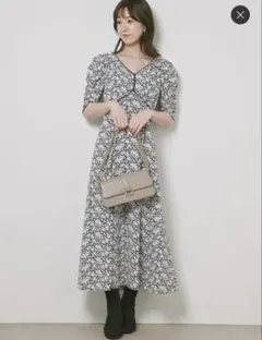 snidel Sustainableバリエプリントワンピース