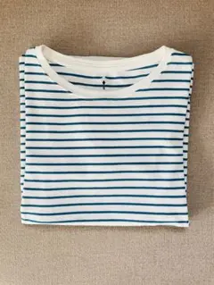 montbell ボーダー Tシャツ グリーン×ホワイト レディースSのサムネイル