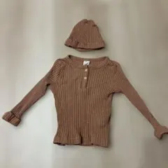 H&M オーガニックコットン Tシャツ＆帽子セット 18M Tシャツ　80サイズ