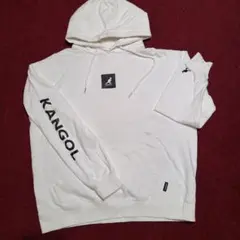 KANGOL ホワイト フード付きパーカー