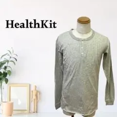 zG2075【L】Healthknit Tシャツ ヘンリーネック 長袖 コットンのサムネイル