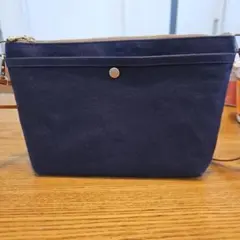 ロ*い様 ブラック帆布ショルダーバッグ