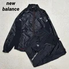 new balance ウインドブレーカー セットアップ 上下 フード 黒 M