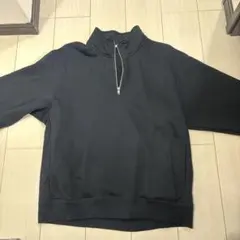 GU ハーフジップ 黒 長袖
