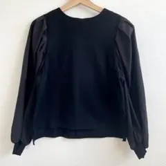 BEAUTY&YOUTH コットンブロード タックスリーブカットソー　長袖