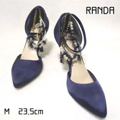 ランダ 23.5cm RANDA 2WAYパールストラップセパレートパンプス M