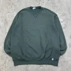 R*1様 90s　ラッセルアスレチック　スウェット　XLT　グリーン　無地　古着