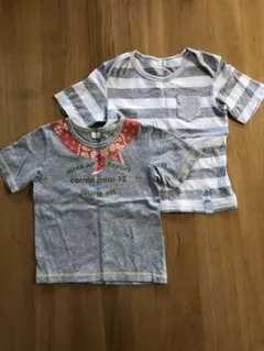 Tシャツ 120 女の子 コンビミニ 2枚＋薄手Tシャツ1枚おまけつき