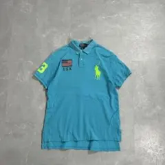 90s Ralph Lauren ビッグポニー ポロシャツ 星条旗 チーフキーフ