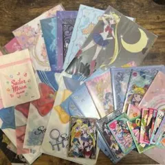 セーラームーン　30点ファイル、巾着袋、カードセット
