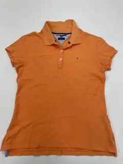 TOMMY HILFIGER M スリムフィット ポロシャツ オレンジ