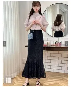 GRL 花柄レースマーメイドスカート　nh54