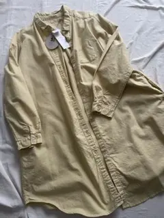 ★新品タグ付きSUN VALLEY オックスチュニックシャツMクリームイエロー系
