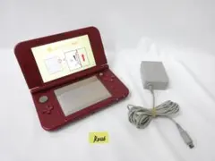 New 3DS LL レッド ACアダプター付き 動作品　R0126
