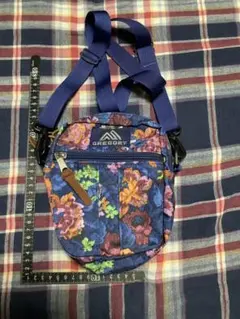 USED GREGORY ショルダーバッグ ブルータペストリー 花柄 ボタニカル 