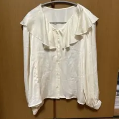 Heather ブラウス フリル 襟付き アイボリー F