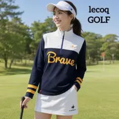 lecoq sportif★　ゴルフウェア　ポロシャツ　Lサイズ　長袖　トップス