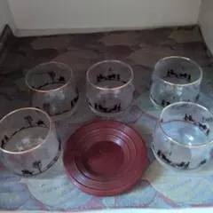 【2/26最終処分】【お値下しました】昭和レトロ　ガラス製コップ5個セット