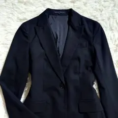Theory テーラードジャケット 黒 2 ウール混 1B 美シルエット