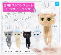 全5種コンプセット】洗われた猫 ぬいぐるみ - メルカリ