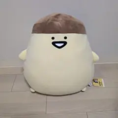 奶油色絨毛玩具 大號 棕色帽子