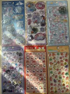 シールセット ボンボンドロップ　ウォーター　ジュエルプチドロップ　6枚