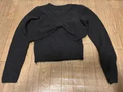 ラメ　リボン　ニット　グレイル