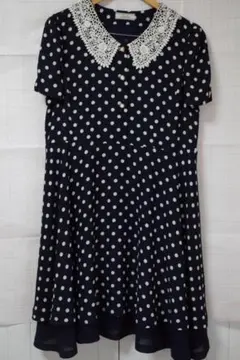 昭和レトロ　レリアン　水玉　ワンピース