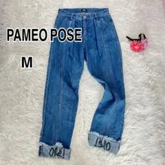 【美品】PAMEO POSE デニムパンツ M 裾ダメージ加工
