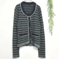 8548 クイーンズコート ノーカラージャケット アウター カーディガン 可愛い