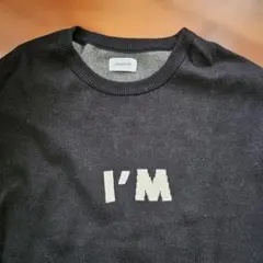 ARCH&LINE ブラック トレーナー I'M プリント