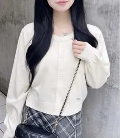 INGNI　【WEB限定】プレート付きニットカーディガン