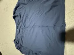 GAP リブ 半袖カーディガン ブルー XL