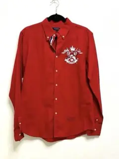 TOMMY HILFIGER トミーヒルフィガー 長袖シャツ レッド Lサイズ