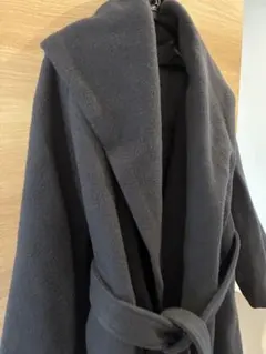 フレームワーク　ショールカラー コート ダークグレー