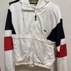 FILA フード付きジャンパー Mサイズ ホワイト/ネイビー/レッド