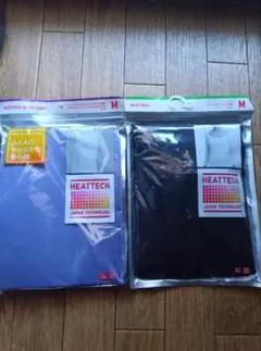 HEATTECH 長袖Tシャツ Mサイズ 紫タ−トルネック 黒 バレエネック2枚